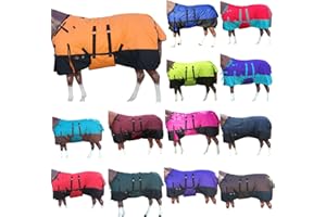 HILASON 1200D Winter Waterproof Poly Horse Blanket Belly Wrap | Horse Blanket | Horse Turnout Blanket | Horse Blankets for Winter | Waterproof Turnout Blankets for Horses | Blankets for Horses 76 in