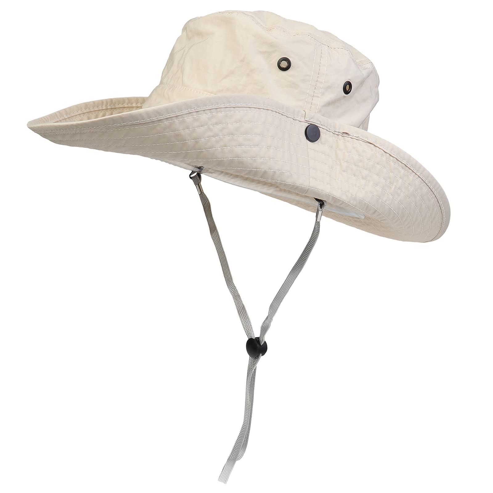 NiceYnn Bucket Foldable Garden Outdoor Safari Hat UPF 50 Wide Brim Summer UV Protection Sun Hats Fishing Walking Hiking Boonie Cap for Men Chin Strap