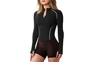 GYM RAINBOW Womens Snatched Workout Jackets Lightweight Zip Up Slim Fit Gym Track Athletic Jackets with Thumb Holes