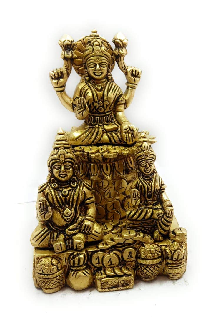Buy RAMA METAL Brass Lakshmi KUBERA Statue with CHITRALEKA KUBER