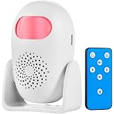 TOWODE Motion Detector Alarm Indoor Motion Sensor Alarm with Remote Control 110dB 4 Volume Levels Motion Detector Alert for Home Shop Store (1 Motion Detector, 1 Remote Control)