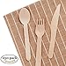 Disposable Wooden Cutlery Set. 250 Pieces: 100 Forks, 100 Spoons, 50 Knives. 6.25
