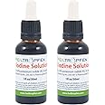 2X 2.2% Lugol's Iodine Solution 2x1 Fl Oz - 2x30 ml | Pharmaceutical Grade Ingredients | Lugols Solution Made with Iodine and Potassium Iodide | Set of Two Bottles | Heiltropfen®