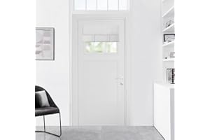 WDFOUR Small French Door Curtains with Silky Feel Thermal Insulated Noise Reducing Blackout Curtains for Glass Door of Office/Classroom. (24W x 18L, 1 Panel, Greyish White)