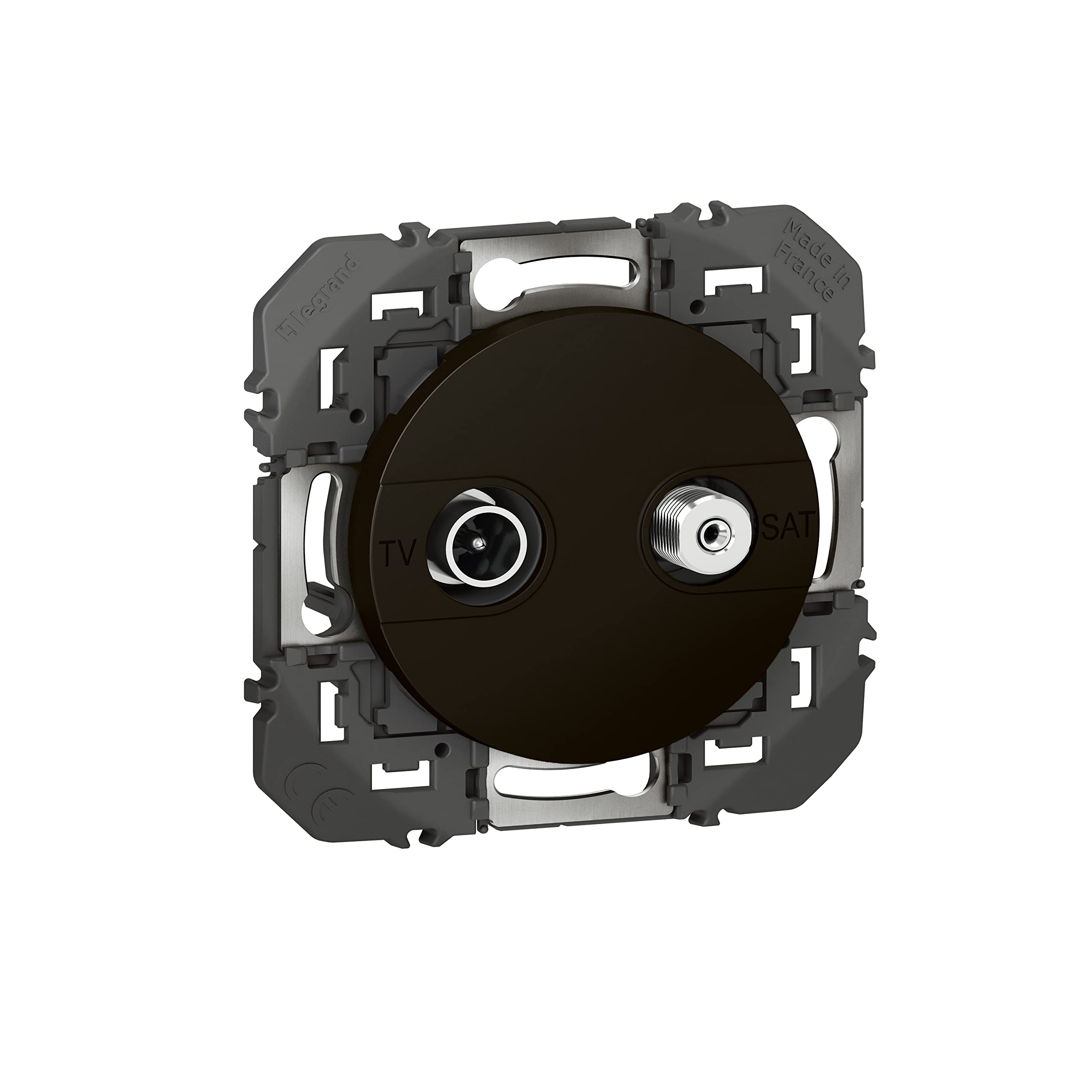 Legrand Sat Compo LEG95284 TV Socket Dooxie Type F Screw-On Black Finish
