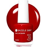 Dazzle Dry Nail Lacquer, Step 3 &ndash; Rapid Red (0.5 fl oz) | A Classic Red with Blue Undertones &middot; Full Coverage &middot; Cream Finish &middot; Quick-Dry