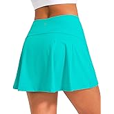Stelle Women Tennis Skirt Golf Skorts Athletic High Waisted with Pockets Inner Shorts Sport Workout Pleated Pickleball