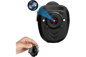 JIAWU Body Camera, 1080P Mini Body Camera, Wearable Body Cam with Night Vision, 6HR Battery Life Video Recorder Built in Memory Card, Camcorder for Home, Outdoor, Law Enforcement (16GB)