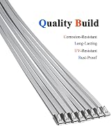 ZOOSUNX 304 Stainless Steel Cable Ties 100Pcs 28In Heavy Duty view 2