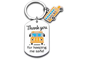 DELUJOUBERST School Bus Driver Appreciation Gift for Men Women School Bus Driver Day Thank You Gift for Bus Driver Retirement Thanksgiving Birthday Gift Truck Driver Gift from Kids Back to School Keychain