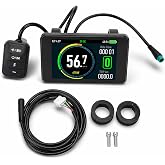 Electric Bike LCD Display 24V to 72V Multi Protocol Speedometer | TFT Color Screen, 4 Inch Display, 5 Pin Waterproof Plug, 227g ABS Body, Mounting Kit Included, for E Bike DIY and Commuting