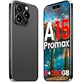 Deepbito A15 Promax Unlocked 5G Cellphone 2024 Android 13 Phones with 6.8" FHD Screen Smartphones 48MP+108MP 6800 mAh|Dual SIM|Face ID Snapdragon 8cen2 Android Phone(Black)