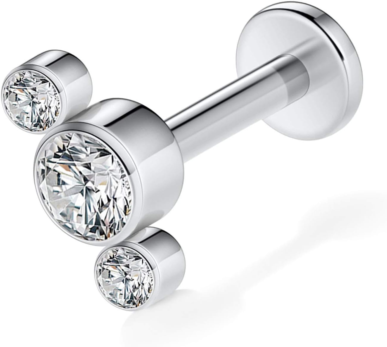 G23 Titanium Labret Studs 16G Lip Piercing Internally Threaded Medusa Ring Cartilage Monroe Piercing Jewelry