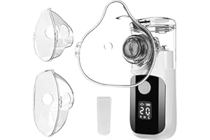 Mesh Nebulizer for Adults & Kids, USB-C Rechargeable Self-Cleaning Nebulizer with Adjustable Mist for Home and Travel Use