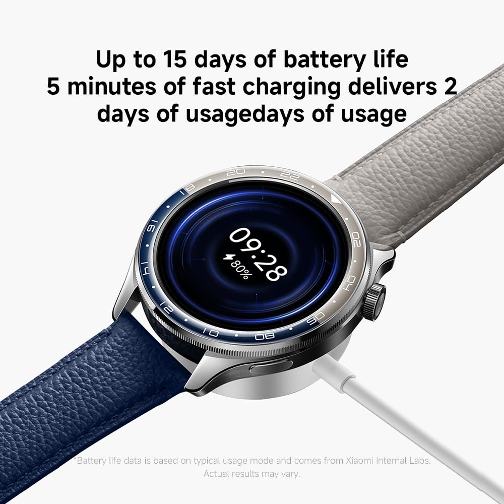 XIAOMI Watch S4 Smartwatch, Running Watch, Fitness Tracker, 1.43 AMOLED, 15 days battery life, Bluetooth calling, 150+ sports modes, dual-band GPS, NFC, Android & iOS, Black