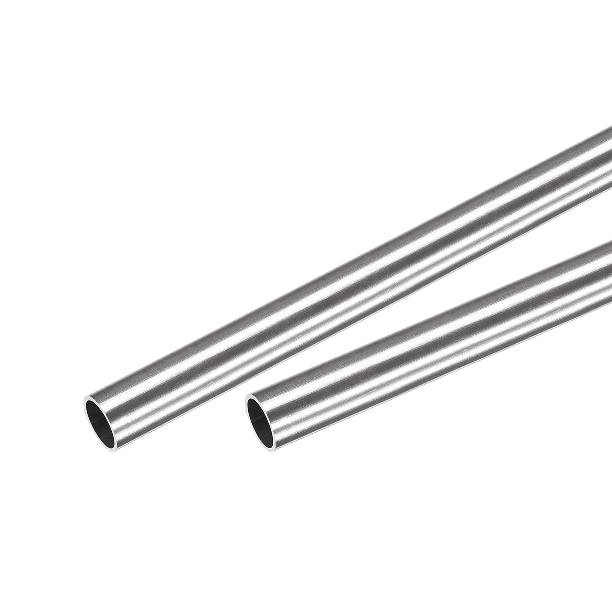 sourcing map 304 Stainless Steel Round Tube 12mm OD 0.5mm Wall Thickness 250mm Length 2 Pcs