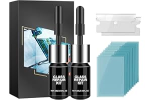 DOBYONE Windshield Repair kit,Windshield Crack Repair Kit 2 Bottles Car Glass Repair Kit Windshield Chip Repair Kit Cracks Gone Glass Repair Fluid Quick Fix for Chips,Cracks