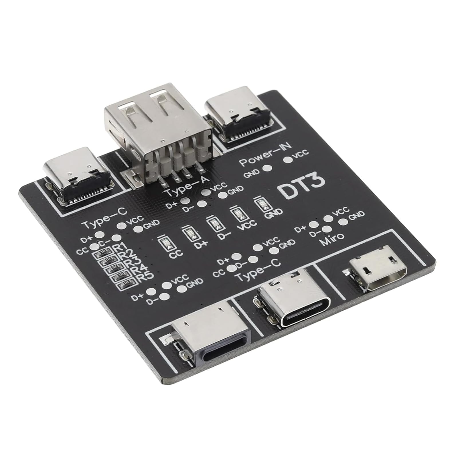 DUTTY USB Cable Tester, Data Cable Detection Board, USB Data Cable Tester for USB-C, Micro USB, Micro Mini Lightning Cable Inspection Board