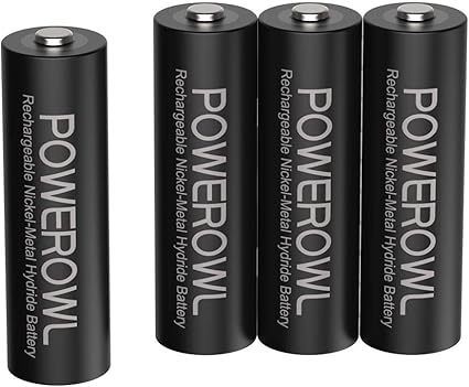 Amazon Powerowl単3形充電式ニッケル水素電池4個パック 超大容量 Pse安全認証 自然放電抑制 環境保護 2800mah 约10回循環使用可能 Powerowl 充電式電池