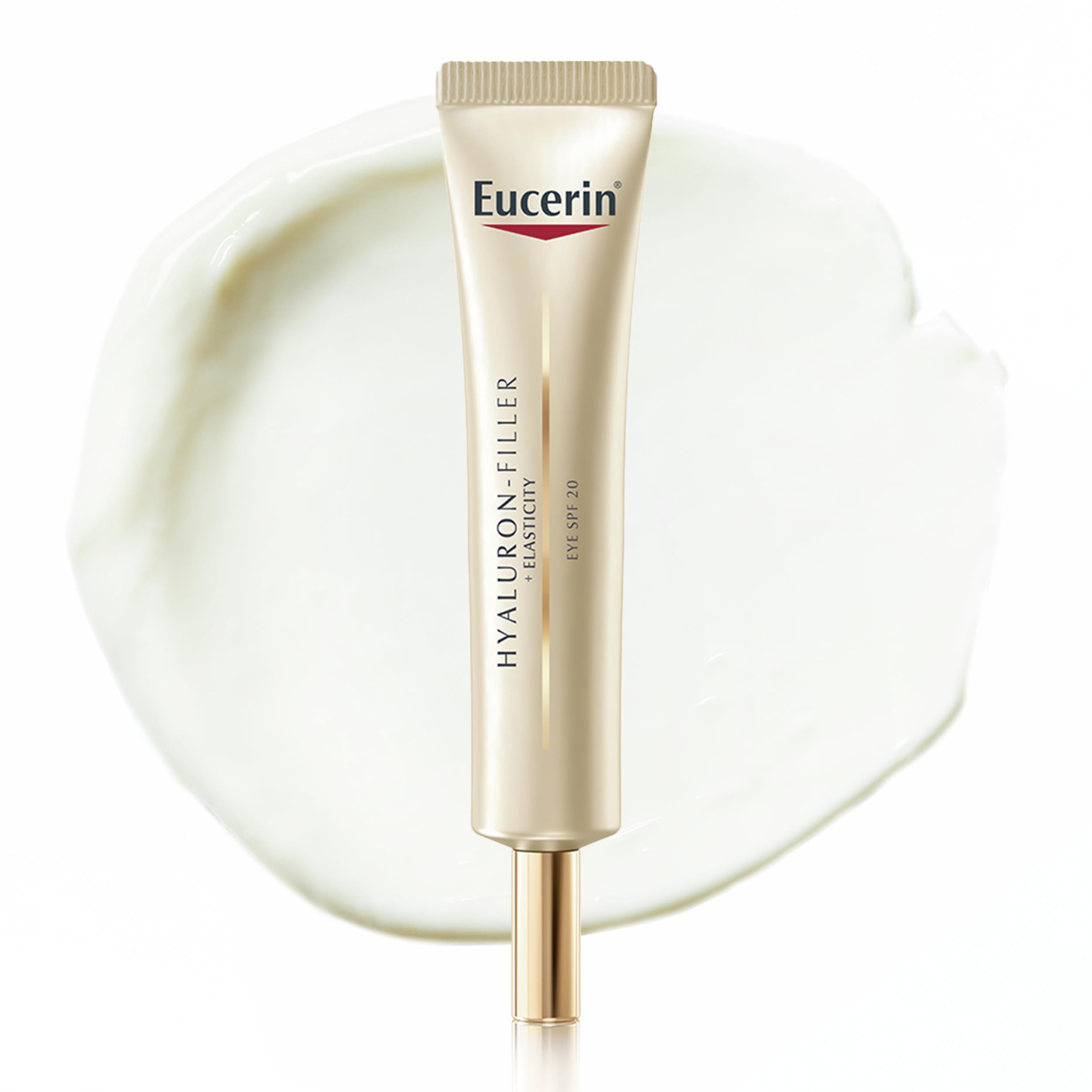 Eucerin Hyaluron-Filler + Elasticity Eye Cream SPF20 15ml, Advanced Anti-Wrinkle Eye Cream to Target Signs of Ageing, Innovative Eye Moisturiser with Hyaluronic Acid