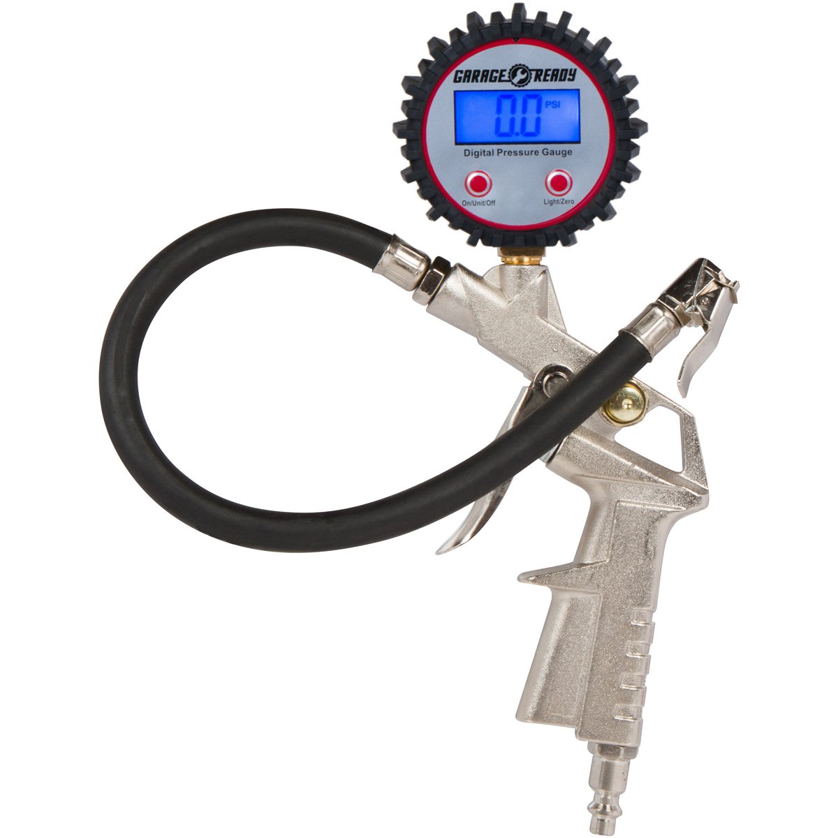 Tire Inflator Air Chuck with Digital Gauge and 1/4" Type D Quick