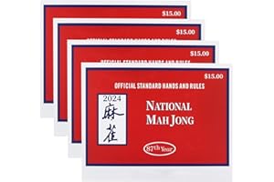 FXiaoy Mahjong Cards 2024，2024 National Mah Jongg Cards Official Rules & Hand Crads - Large Size - 4 Pcs