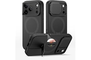 SURITCH for iPhone 17 Pro Max Case with Camera Control Cover, Camera Cover and Adjustable Kickstand, Compatible with MagSafe,