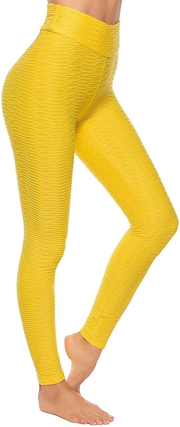 Amazon Co Jp ヨガパンツ フ フィットネスから高圧縮スリムバットリフターからレギンススポーツ女性のアンチセルライトパンツはジムジョギング用パンツヨガを押し上げます ストレッチレギンス Color Jaune Size L ホーム キッチン