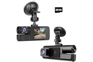 1080P Dual Dash Camera for Car Front and Inside Dashcam Car Security Video Recorder,170°Wide Angle Vehicle Cam,WDR,G-Sensor,2