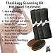 Best Beard Grooming Kit From ThorSkegg Man-Sized 14” x 14” Grey Bamboo Washcloths Best At-Home Hot Towel Treatment 100% Natural Boar Bristle Hair Brush Bamboo Wooden Comb For All Beard Styles - Grey