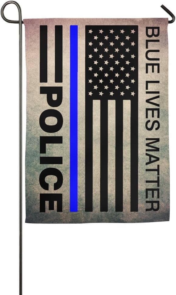 Personalized Decorative Welcome Polyester Garden Flags Printed Blue Lives Matter Police Us Flag Flag For Indoor/Outdoor With Two Size - 1218 Or 1827 Inch