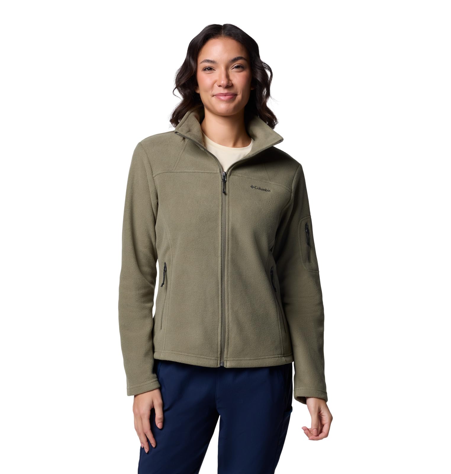 Columbia Womens Fast Trek II Full Zip Fleece Jacket, Stone Green, X-Large Image Columbia Womens Fast Trek II Full Zip Fleece Jacket, Stone Green, X-Large Image