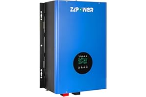 ROOMEDAL UL1741 8KW Solar Hybrid Inverter Off Grid 48V DC to 110/240V (Settable) Built-in 2 MPPT AC Low Frequency Split Phase Pure Sine Wave Inverter,Solar Charger Controller Hybrid Inverter, 8000W