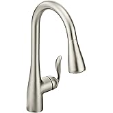 Moen Arbor Spot Resist Stainless One-Handle Pulldown Kitchen Faucet with Sprayer and a Reflex Docking System, Kitchen Sink Fa