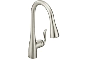 Moen Arbor Spot Resist Stainless One-Handle Pulldown Kitchen Faucet with Sprayer and a Reflex Docking System, Kitchen Sink Faucet Featuring Power Boost for a Faster Clean, 7594SRS