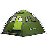 MOON LENCE Pop Up Camping Tent, 3-4 Person Portable Automatic Instant Tent Windproof for Camping, Hiking, Mountaineering