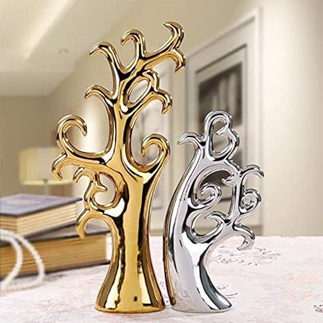 Amazon Zkaiai 開運 幸運 部屋のダイニングルームの研究を生活の装飾アートクラフトレジンホームセラミック木彫刻ギフト現代の人格ファッションのホームオフィス 置物 置物 オブジェ オンライン通販