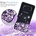 LeYi for Galaxy S8 Active Case (Do Not Fit S8) with HD Screen Protector for Girls Women, Glitter Shiny Bling Quicksand Liquid Clear TPU Protective Phone Case for Samsung Galaxy S8 Active Purple