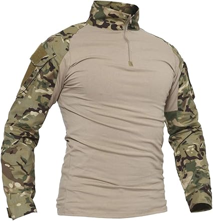 Amazon Magcomsen 迷彩服 メンズ 長袖 ミリタリー シャツ 迷彩 コンバット Tシャツ アウトドア Tシャツ カモフラージュ Cp 2xl 戦闘服 通販