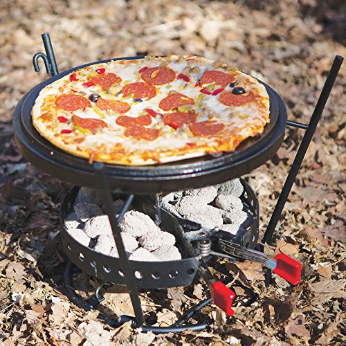 CampMaid Outdoor Cooking Set Dutch Oven Tools Set Charcoal Holder & Cast Iron Grill