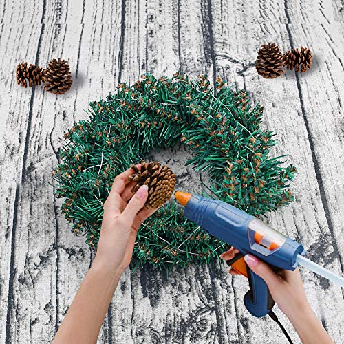 HAKACC 12 Inch Artifical Christmas Wreath with 20 Battery Lights for Front Door Decoration and Christmas Party