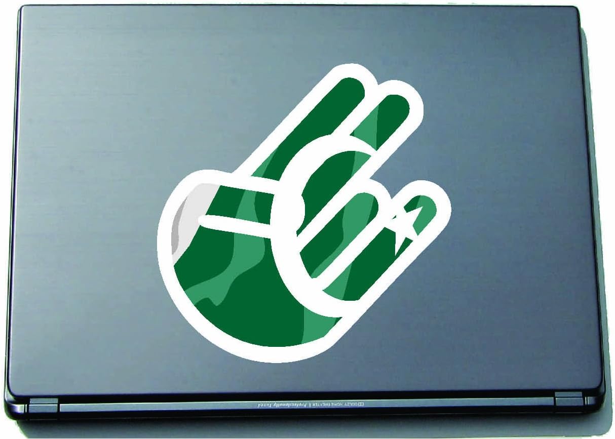 INDIGOS UG The Shocker Hand Decal Sticker Laptop skin 297x205 mm white Outline with Flag Yugoslavia - Image 3