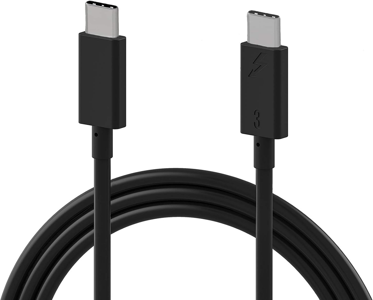 Thunderbolt 3.0 USB Type-C to Type-C PD Fast Charging Data Transfer Cable, 118cm, 100W, 4K/5K Video - Compatible with MacBook Pro, Zenbook Pro, MateBook X Pro, Dell XPS 13, ThinkPad TB3 Dock and More