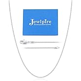 Jewlpire 14-26 Inch 1.3MM Gold Plated 925 Sterling Silver Box Chain Necklace for Women, Thin Women's Chain Necklaces