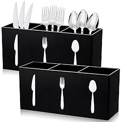Suzile 2 Pcs Acrylic Cutlery Storage Organizer
