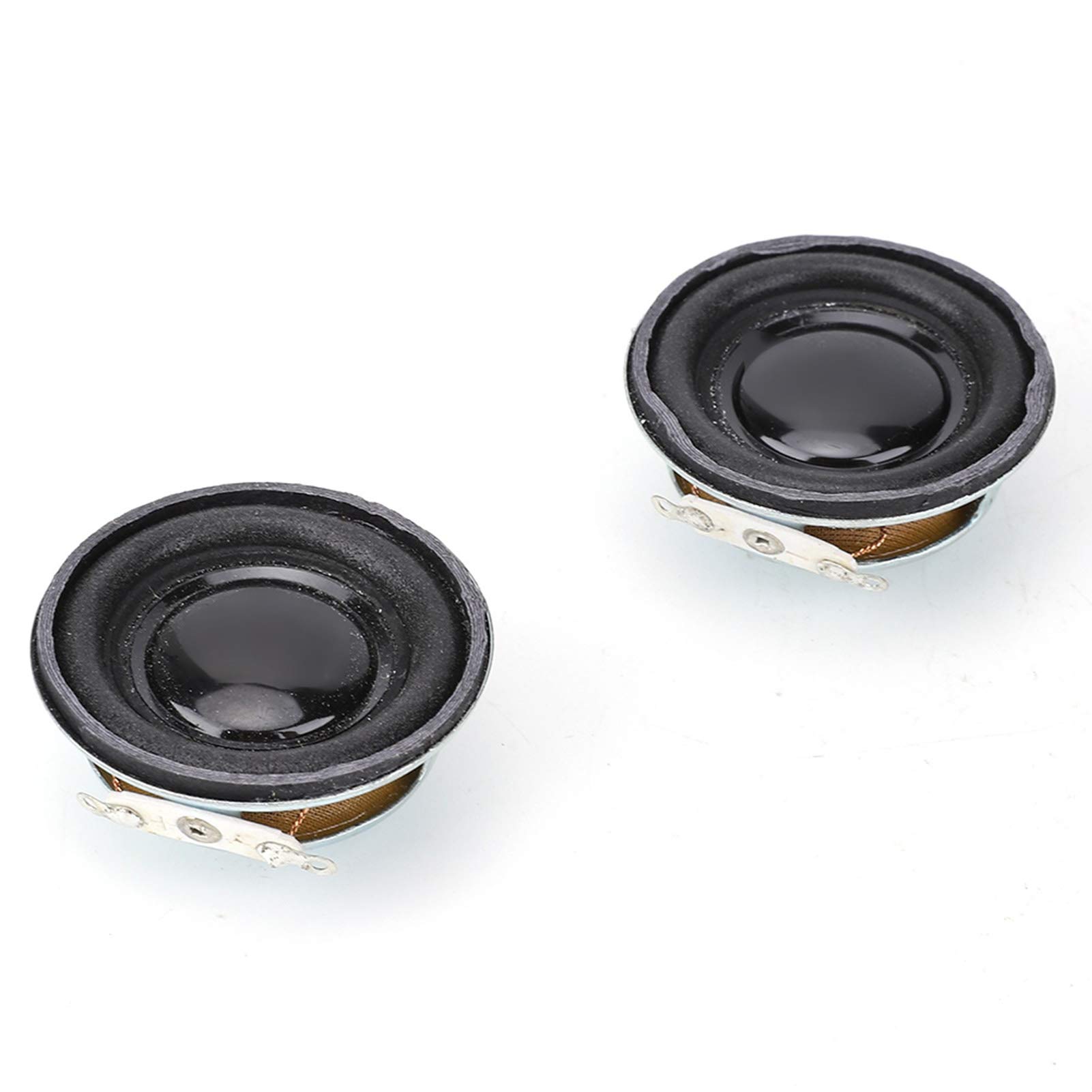 Garosa 2-Pack 3W 4Ω Horn Speaker 4cm Mini Amplifier Compatible with High-Fidelity Stereo Loudspeaker Metal Round Internal Magnet Waterproof Design for Car Audio and Marine Use Durable Compact Size