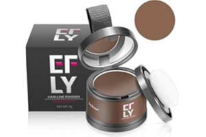 EFLY Root Touch Up Hair Color For Concealing Hair Loss and Thinning, Gray Hair Shadow Root Cover Up Hairline Powder For Women Men Eyebrows, Beard Line (Med Brown)