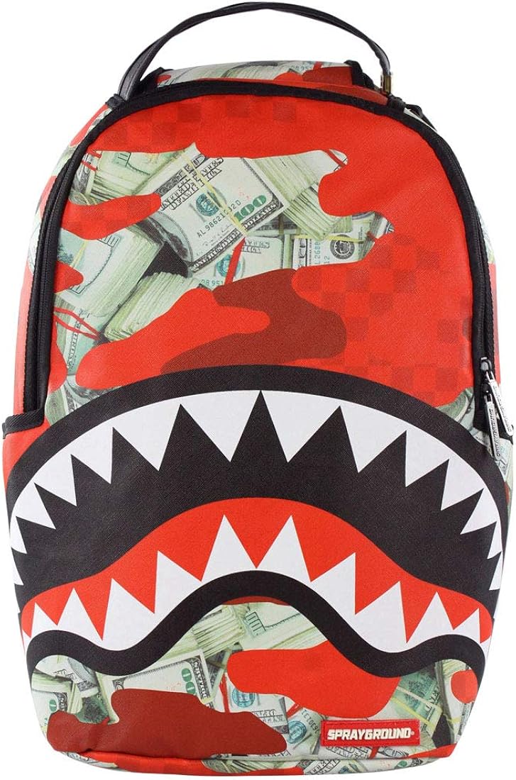 Sprayground Money Camo Unisex Backpacks, Color Red Amazon.ca Shoes