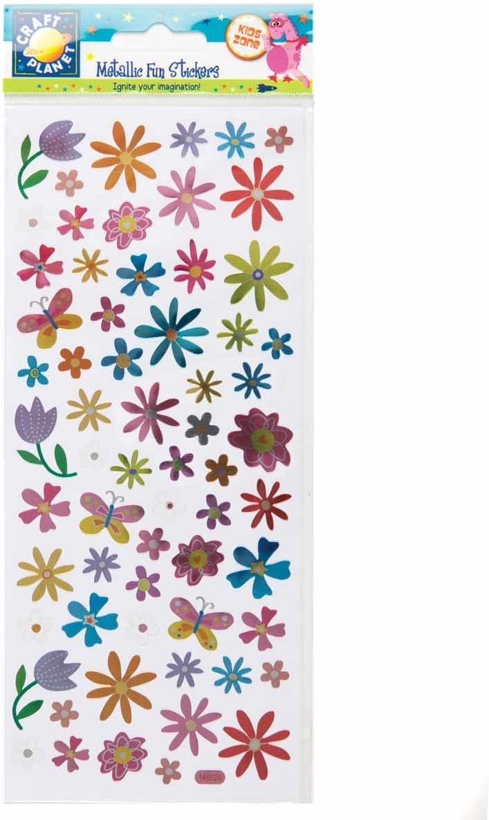 Craft Planet CPT 8181109 Stickers, Multi, Metallic, Blooming