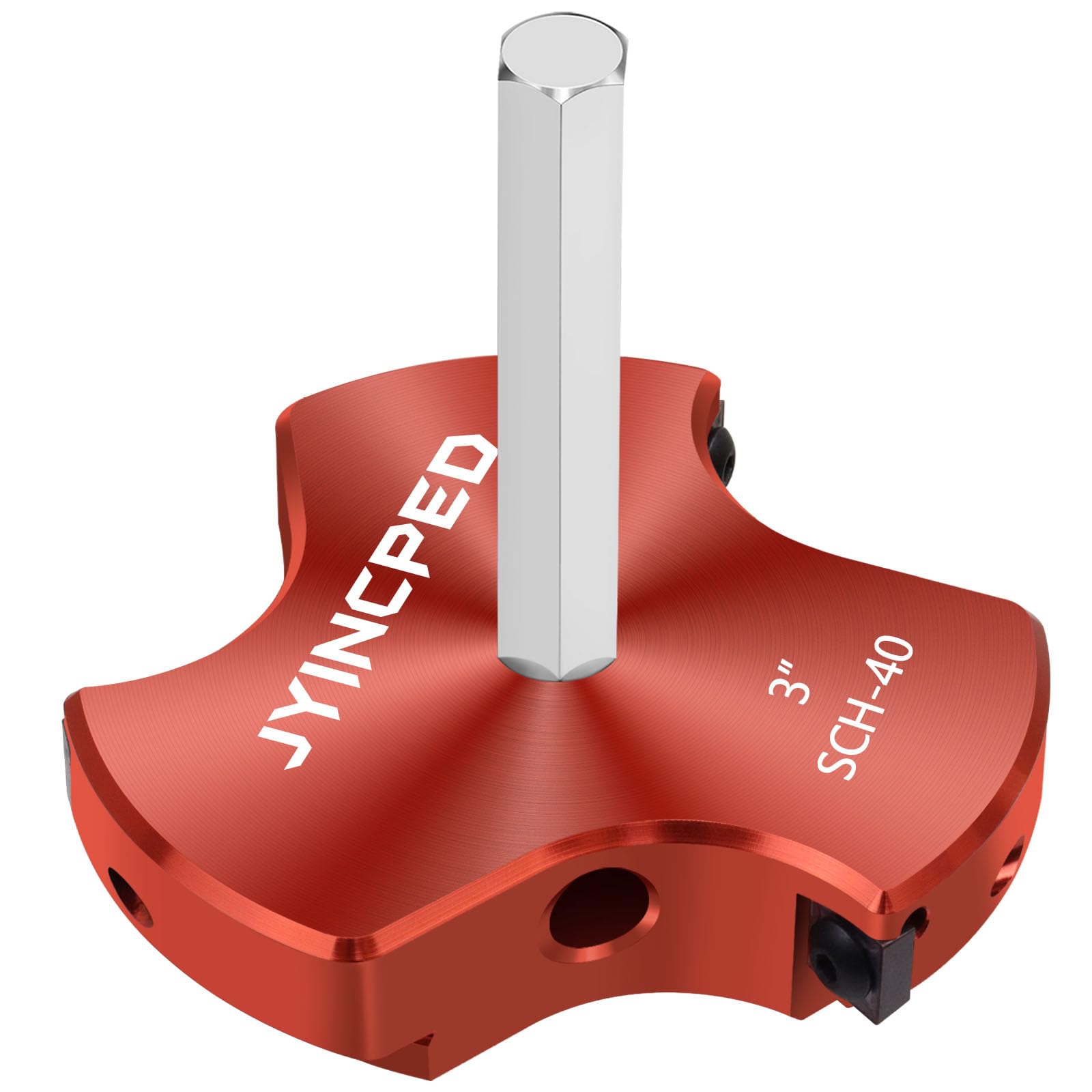 Photo 1 of JYINCPED 3 Inch PVC Pipe Reamer with Triple Blade,PVC Fitting Saver Socket Saver Plumbing Tool, 3" Plastic Pipe Fitting Reamer for Schedule 40 CPVC ABS Fitting Hub, Fit Standard 1/2" Drills
